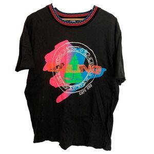 Vtg 90s Cape Cod Sailing Single Stitch T Shirt XL Neon Textile Prints USA Made